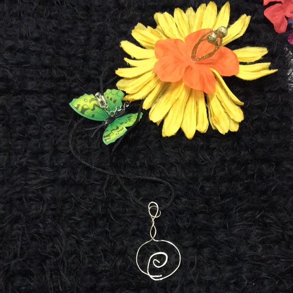 Silver Tone Wire Charm Necklace - Picture 6 of 14